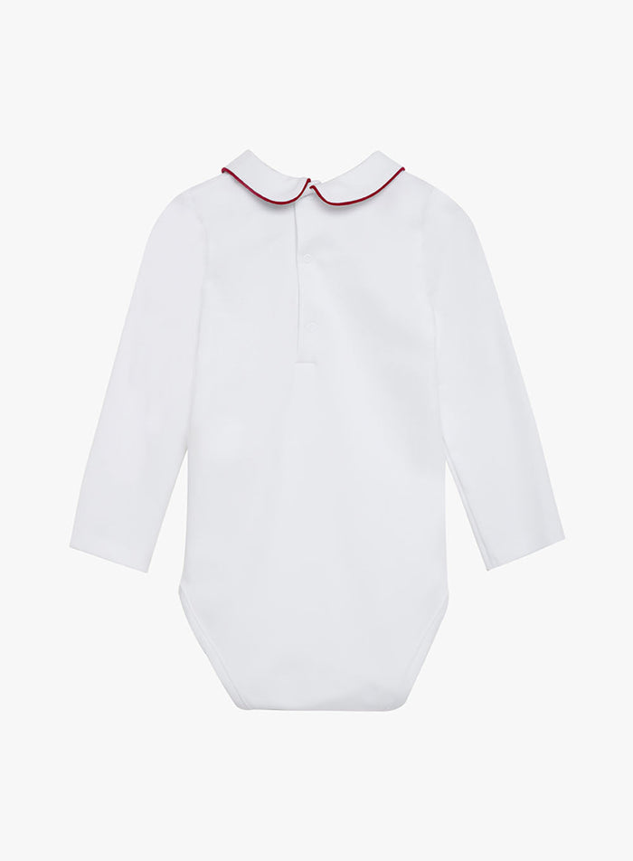 Thomas Brown Body Little Long Sleeved Milo Body in White/Red