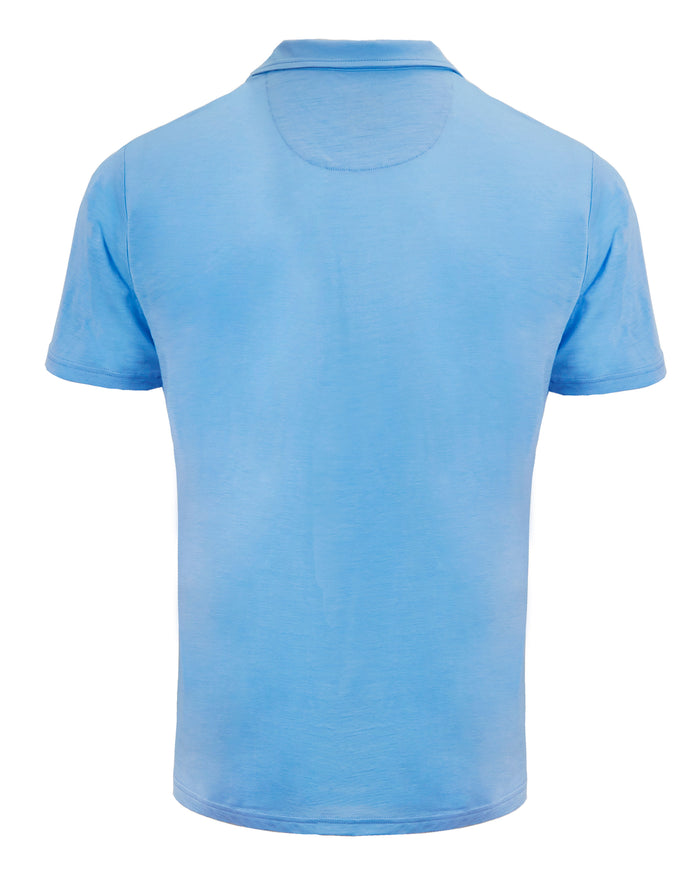 BOBBY MERINO JERSEY COLLARED SHIRT -BLUE