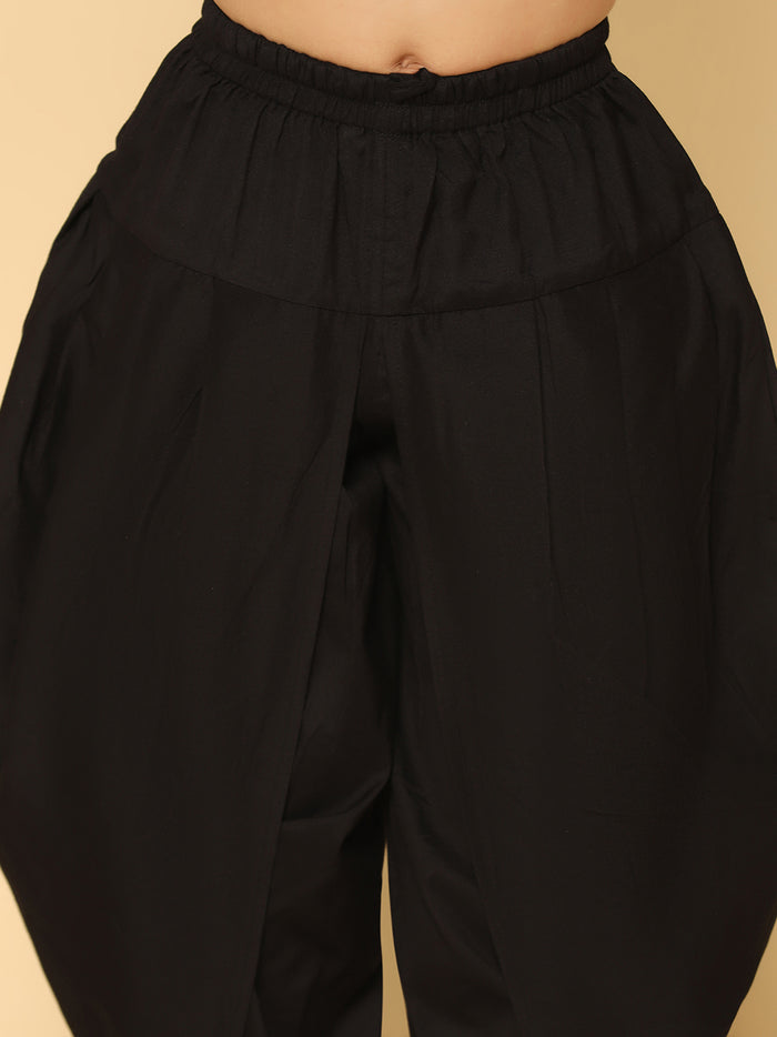 Boy's Black Kurta Dhoti Set