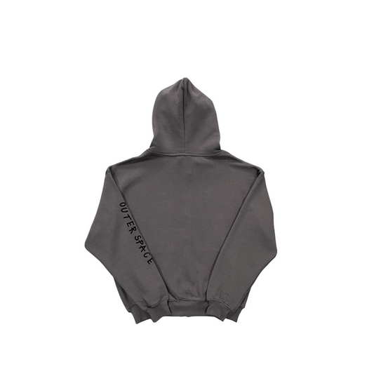 Broken Planet Going To Outer Space Zip Hoodie Grey
