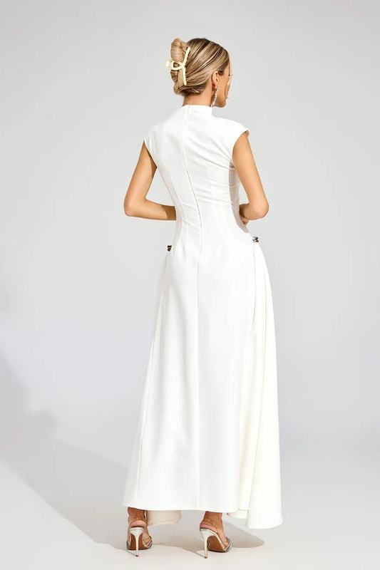 Geneviève Sculpted Minimalist Maxi Dress