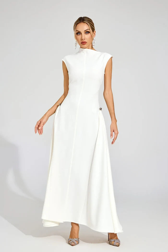 Geneviève Sculpted Minimalist Maxi Dress