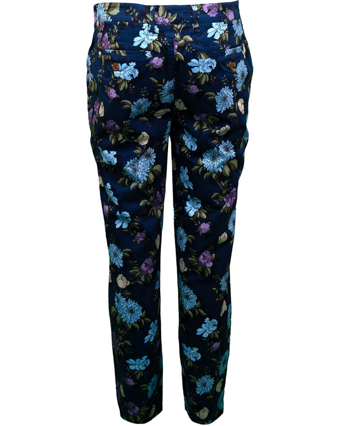 JACK AUGUSTUS FLORAL PANT - NAVY