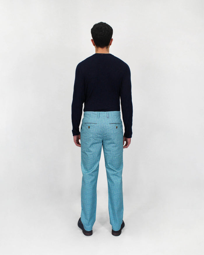 JACK LUX LARGE FISH PANTS IN LAGOON