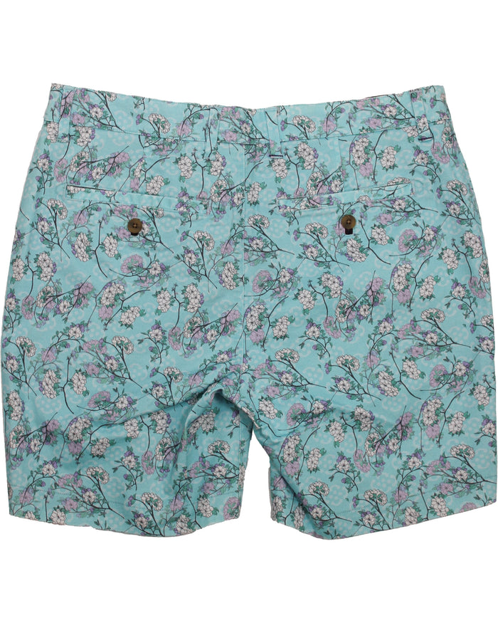 John Blossom Canvas Aqua