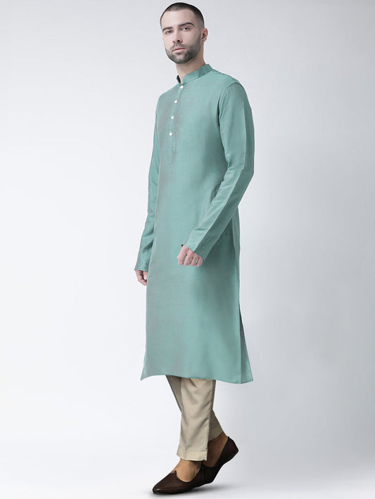 Kisah Men's Green Kurta Trousers Set