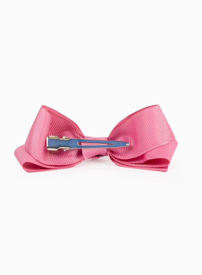 Lily Rose Clip Large Bow Hair Clip in Dusky Pink