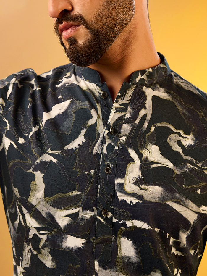 Men's Black Kurta