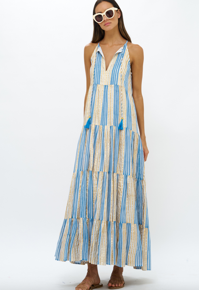 Oliphant Long Tiered Tassel Dress