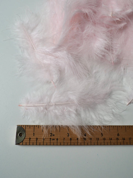 Pink Turkey Coquille Feathers - 20 pieces