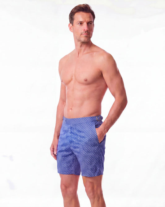 Pool Acorn Geo Navy Swim Trunk