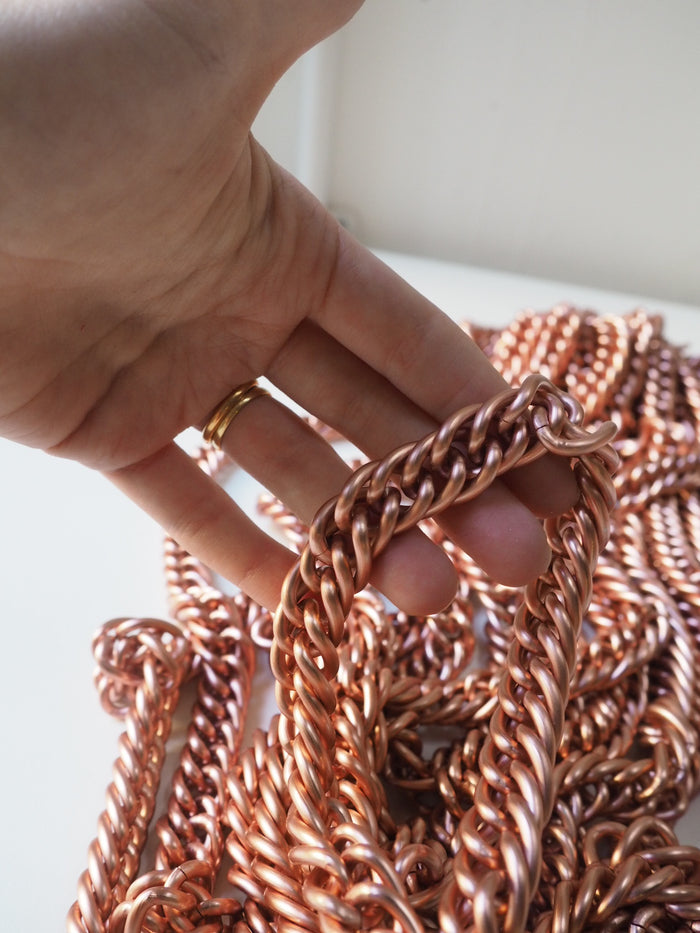 Rose Pearl Metal Chain 15mm