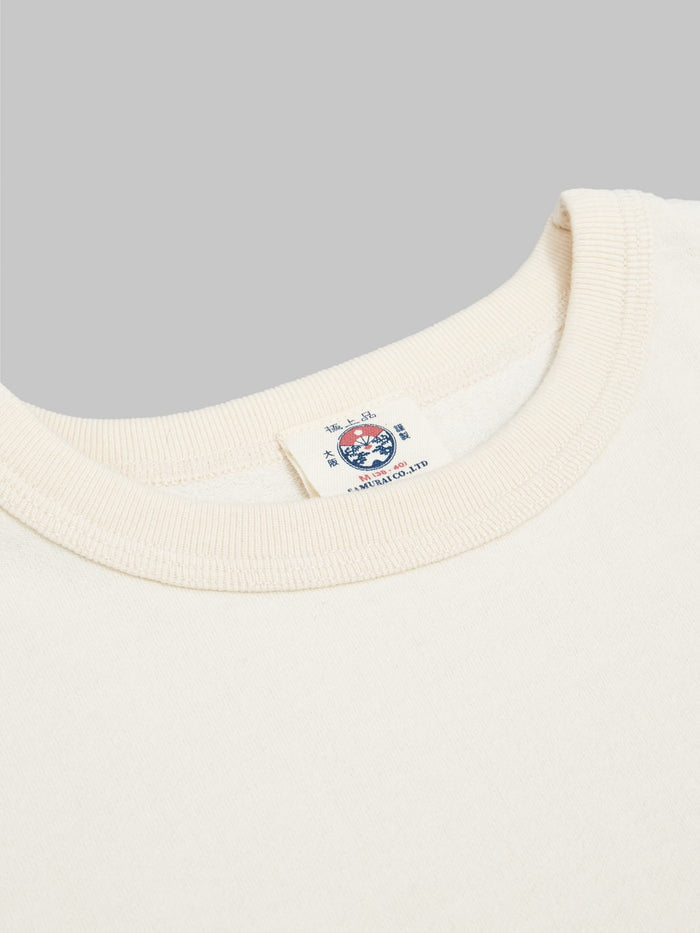 samurai jeans rim inlay loopwheel tshirt ivory interior tag