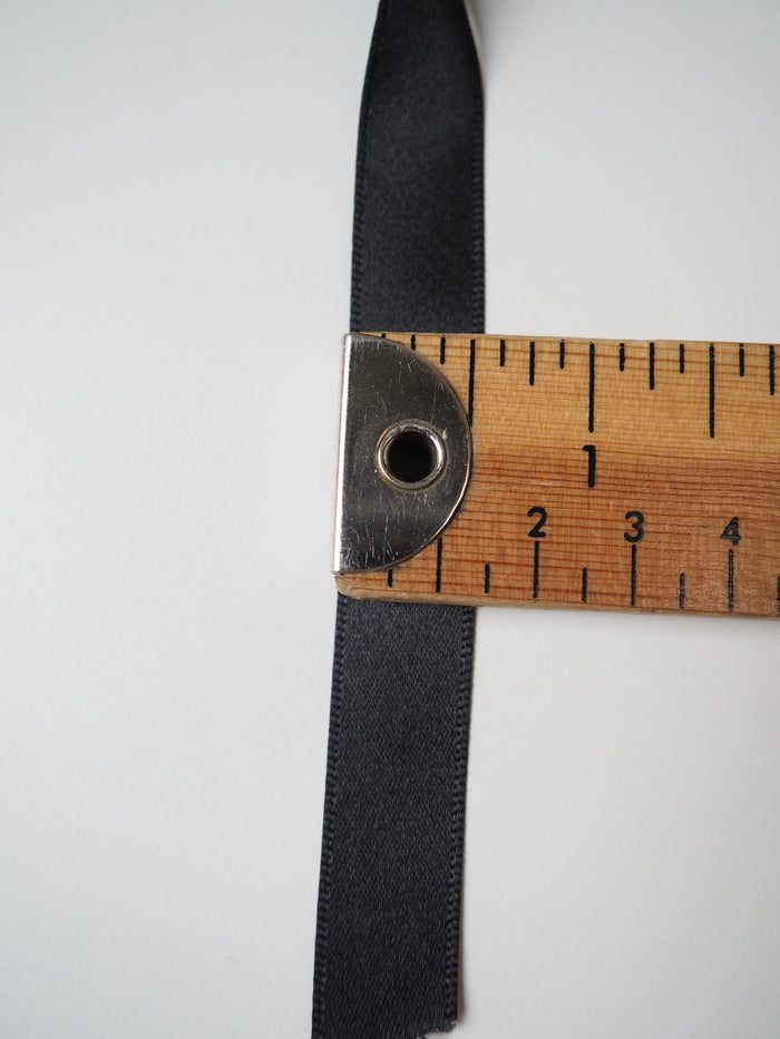 Shindo Black Double-Faced Satin Ribbon 15mm