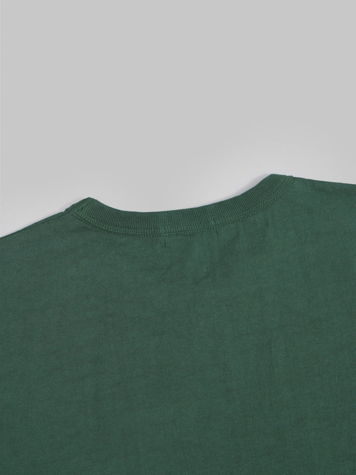 the strike gold loopwheel tshirt green stitching