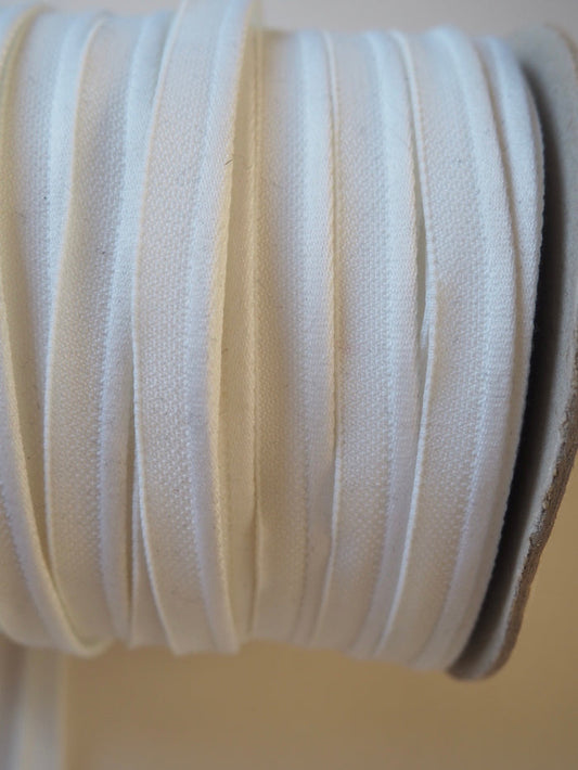 White Woven Piping 10mm