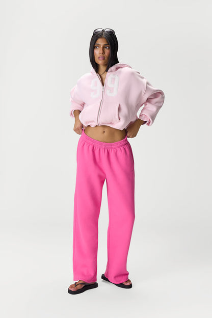 99 Shrunken Zip Hoodie in Bunny