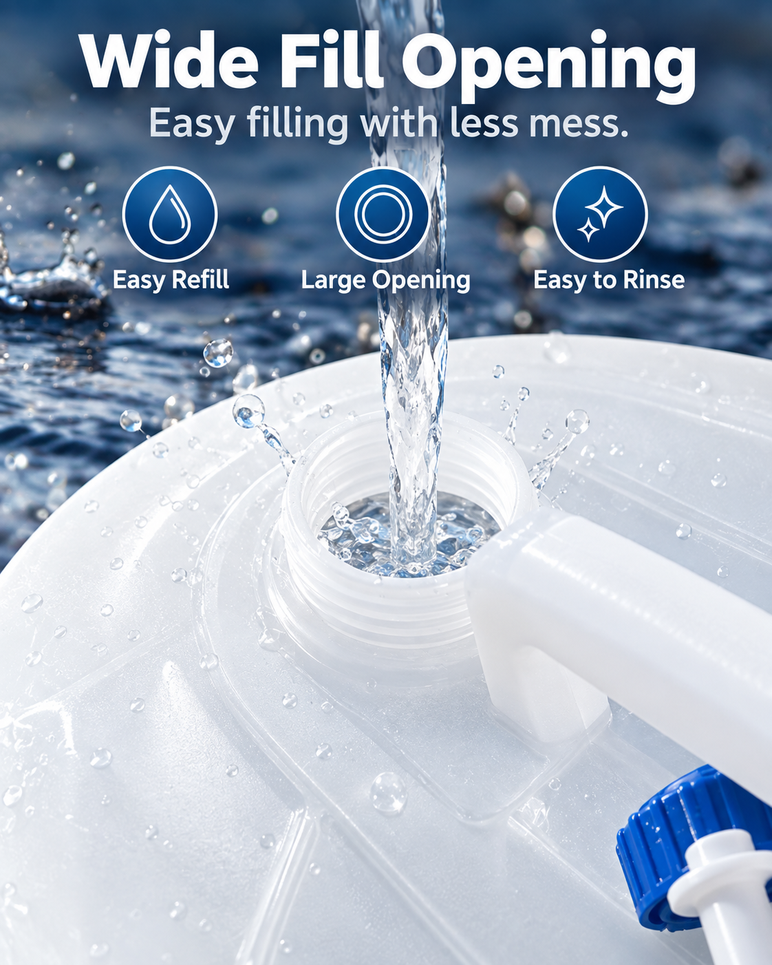 Collapsible Water Container with Built-In Spigot – Portable BPA-Free Camping Water Storage Jug, 5L/10L/15L