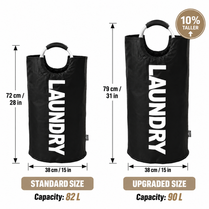 🧺 90L Extra Large Laundry Hamper – Foldable 600D Oxford Laundry Basket with Aluminum Soft-Grip Handles