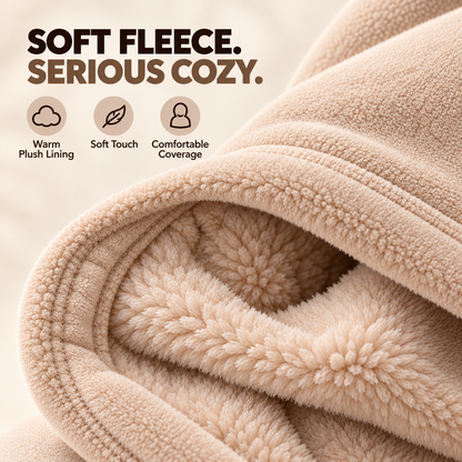 3-in-1 Winter Warm Fleece Hood – Hood, Face Cover & Neck Warmer All in One