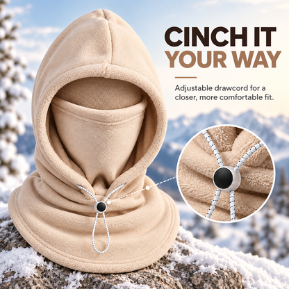 3-in-1 Winter Warm Fleece Hood – Hood, Face Cover & Neck Warmer All in One