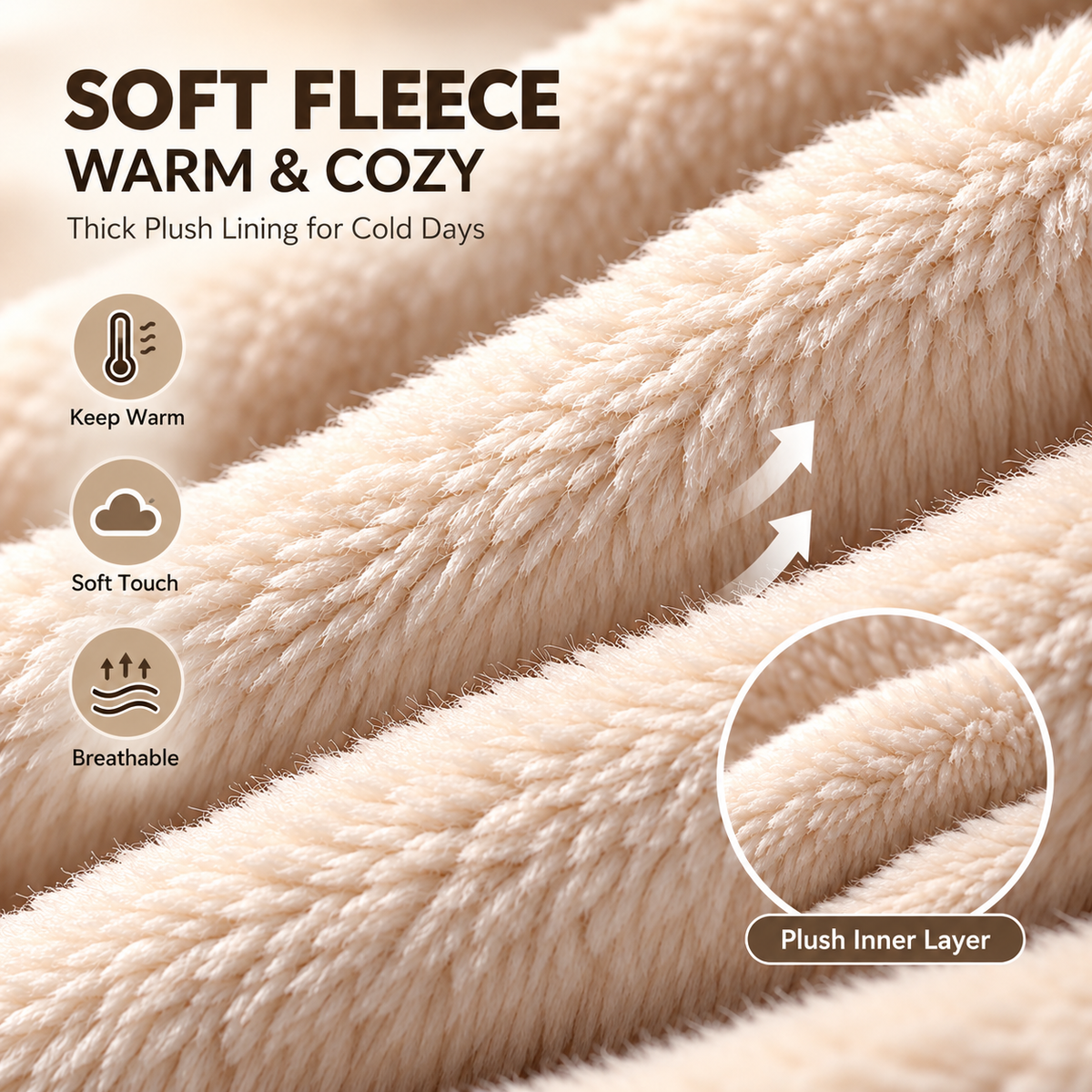 3-in-1 Winter Warm Fleece Hood – Hood, Face Cover & Neck Warmer All in One