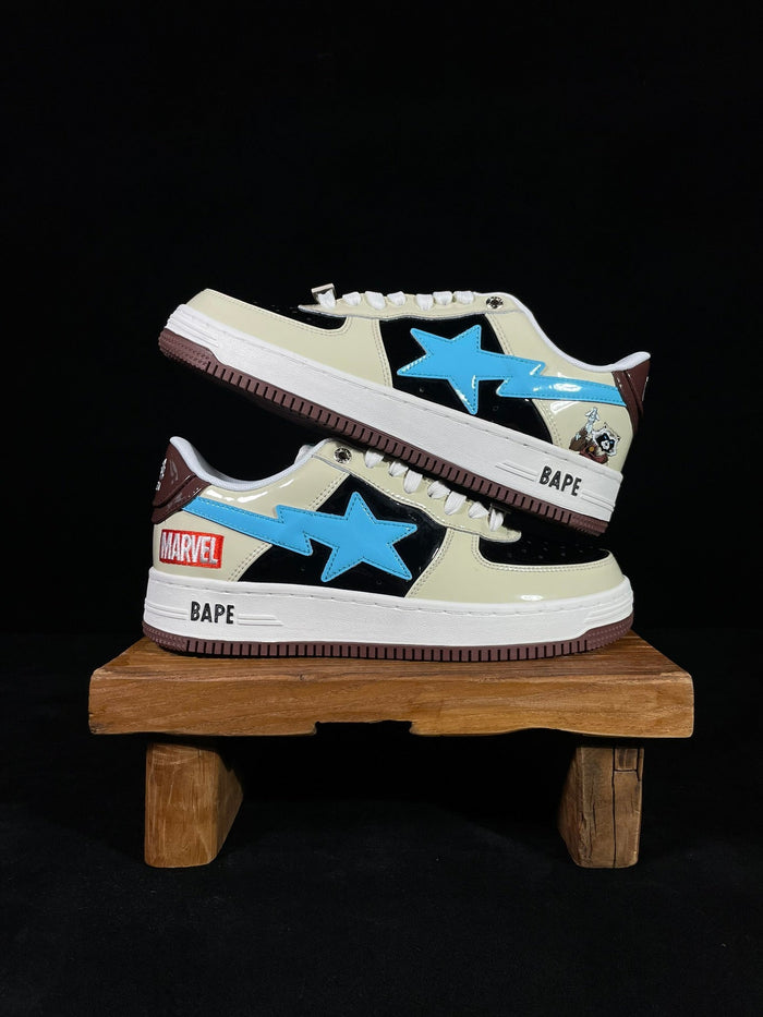 A Bathing Ape Bapesta Marvel Edition Rocket Racoon