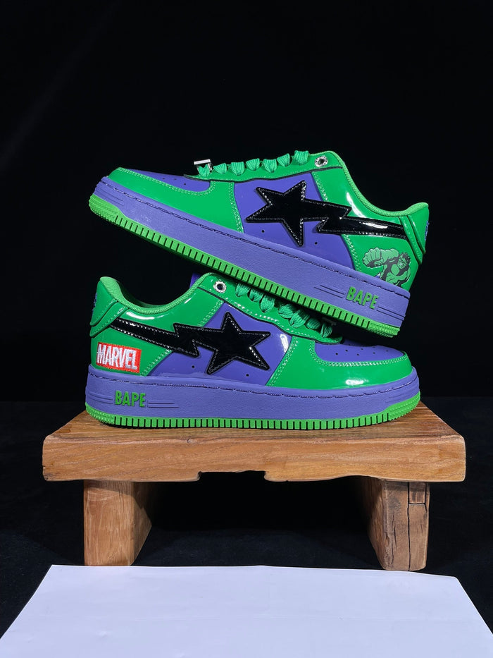 A Bathing Ape Bapesta Marvel Edition The Incredible Hulk