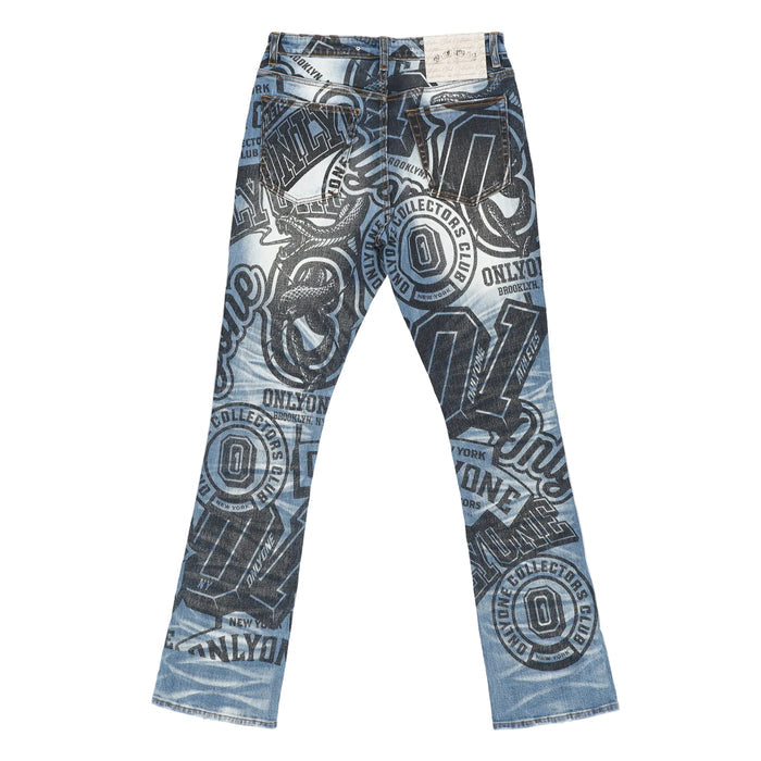 All Over Blue Print Jean
