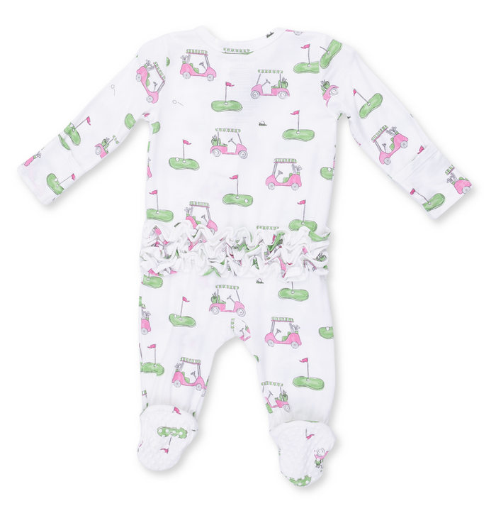 Angel Dear Ruffle Back Zipper Footie