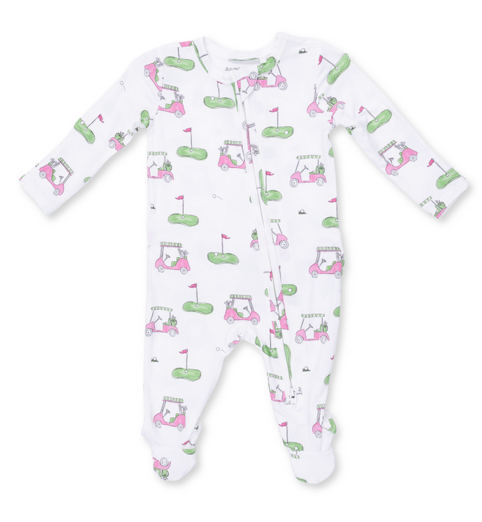 Angel Dear Ruffle Back Zipper Footie