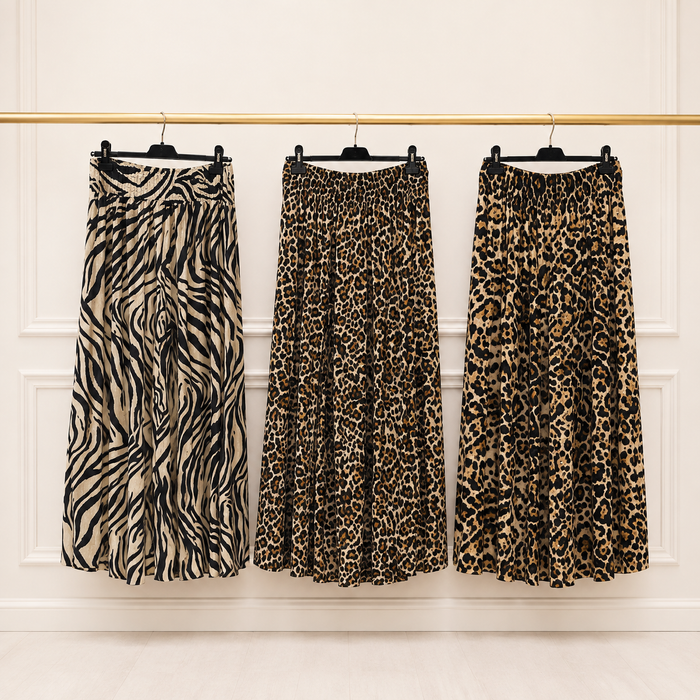 Animal-Print Floaty Trousers