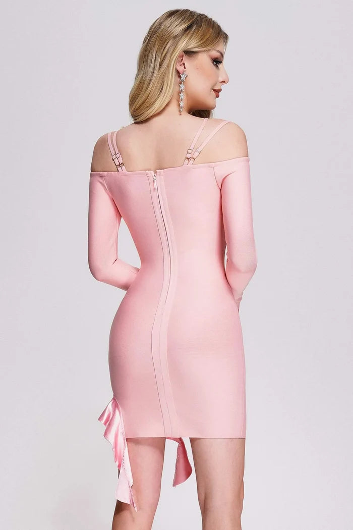 Annika Pink Cutout Mini Dress