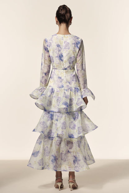 Arielle  Floral Tiered Midi Dress
