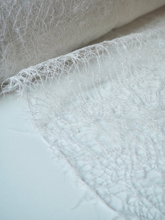 Aurora White Sparkle Lace