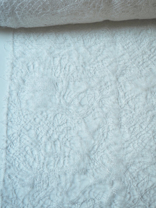 Aurora White Sparkle Lace