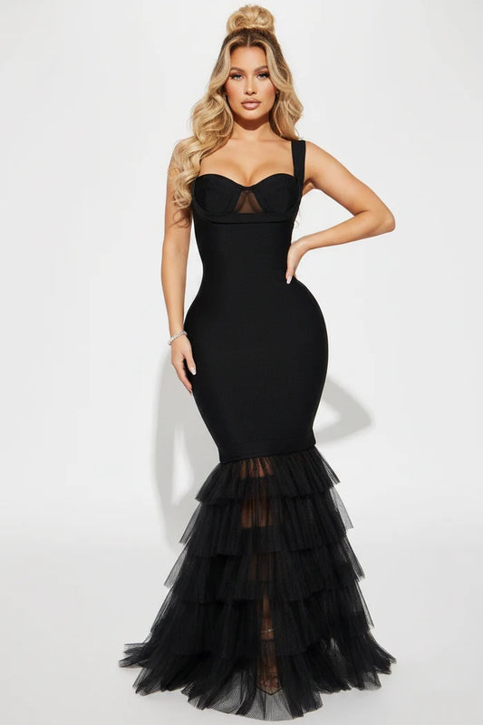 Avalon Mesh Hem Bodycon Dress