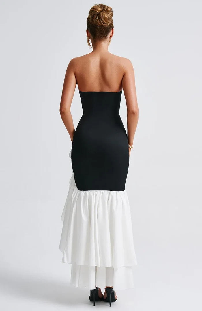 Avalon Strapless Ruffle Maxi Dress