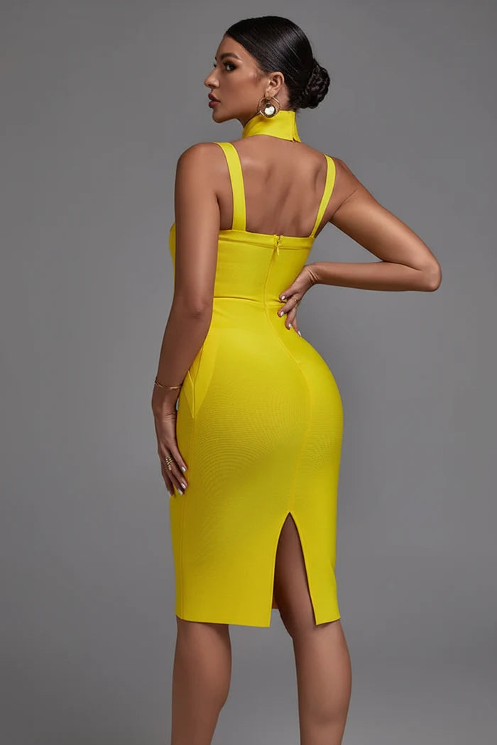 Azélia Cutout Halter Bodycon Dress