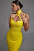 Azélia Cutout Halter Bodycon Dress