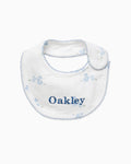 Lapinou Bib Baby Bib in Pale Blue Bunny