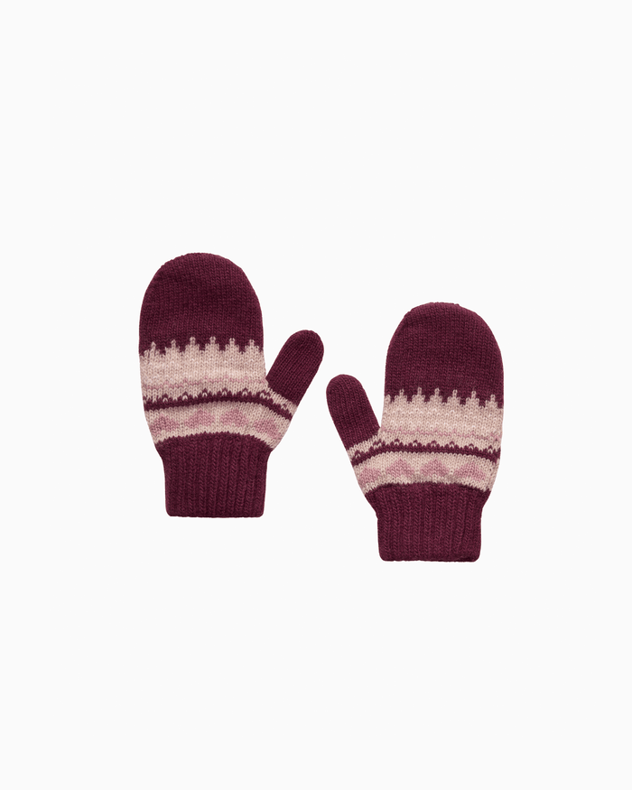 Chelsea Clothing Company Mittens Baby Frankie Fair Isle Mittens in Claret