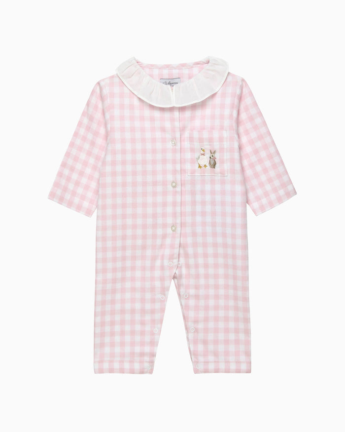 Lapinou All-in-One Baby Freya All-in-One in Pink Gingham