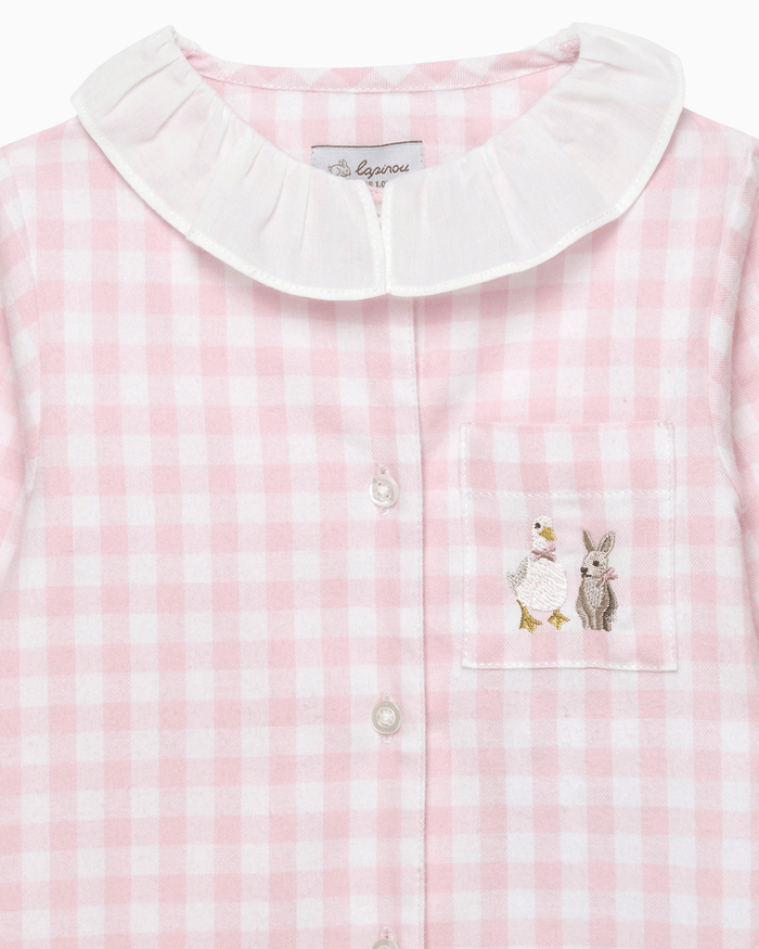 Lapinou All-in-One Baby Freya All-in-One in Pink Gingham