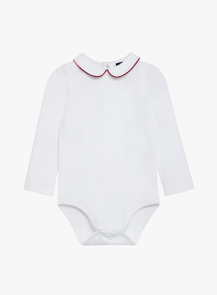 Thomas Brown Body Little Long Sleeved Milo Body in White/Red