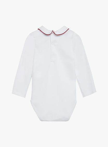 Thomas Brown Body Little Long Sleeved Milo Body in White/Red