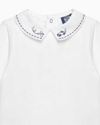 Chelsea Clothing Company Body Baby Monty Long-Sleeved Body in Car & Aeroplane