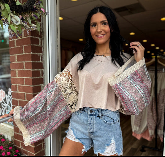 Beige Multi Top
