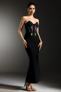 Bella Strapless Embroidered Corset Dress