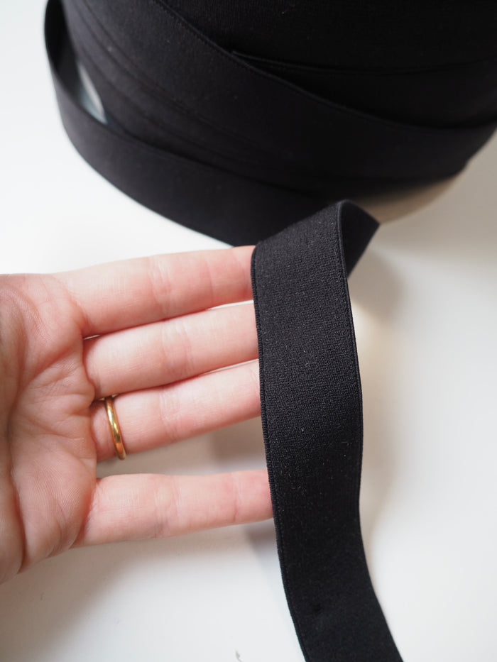 Black Elastic 25mm